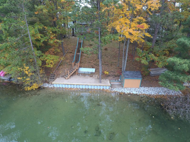 Little Bear Lake Seawall, Sand, and Shoreline
